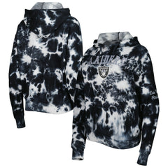 Las Vegas Raiders New Era Women's Cloud Dye Fleece Pullover Hoodie Black - NFL