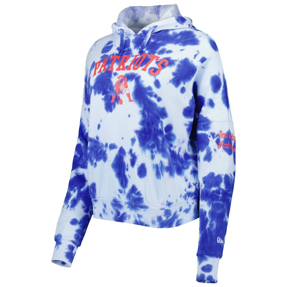 New England Patriots New Era Women's Cloud Dye Fleece Pullover Hoodie Royal - NFL