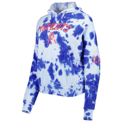 New England Patriots New Era Women's Cloud Dye Fleece Pullover Hoodie Royal - NFL