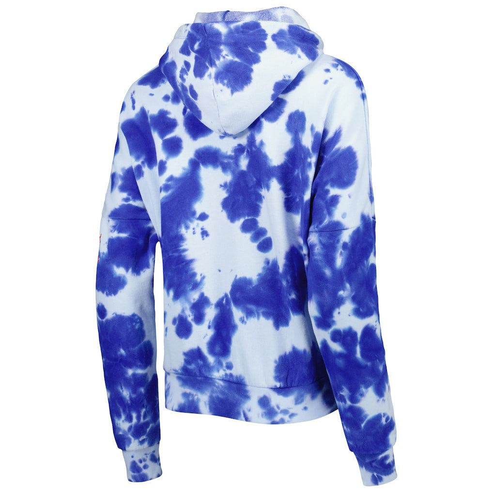 New England Patriots New Era Women's Cloud Dye Fleece Pullover Hoodie Royal - NFL