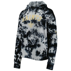 New Orleans Saints New Era Women's Cloud Dye Fleece Pullover Hoodie Black - NFL