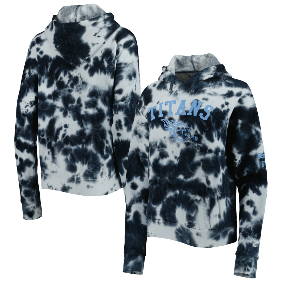 Tennessee Titans New Era Women's Cloud Dye Fleece Pullover Hoodie Navy - NFL