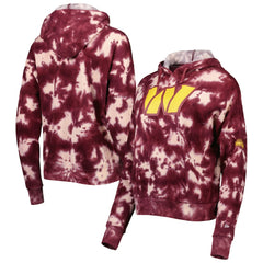 Washington Commanders New Era Women's Cloud Dye Fleece Pullover Hoodie Burgundy - NFL