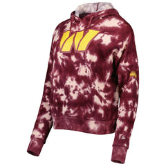 Washington Commanders New Era Women's Cloud Dye Fleece Pullover Hoodie Burgundy - NFL
