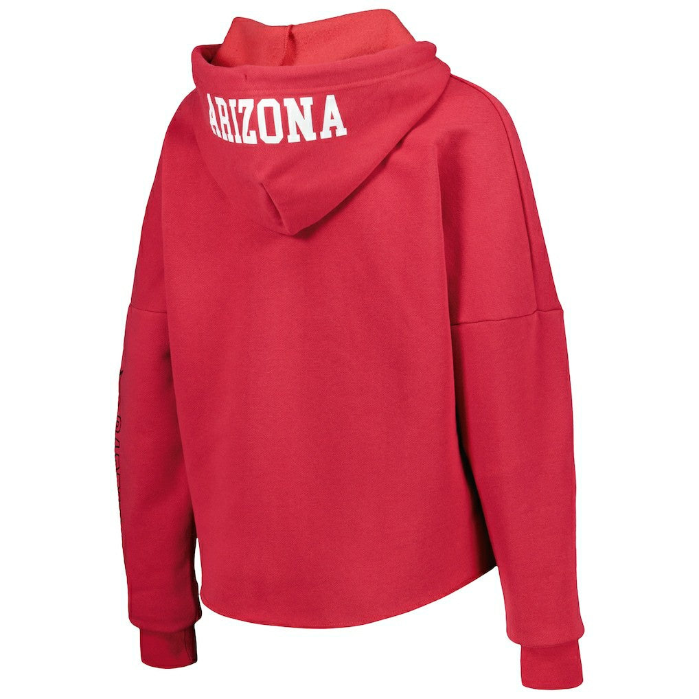 Arizona Cardinals New Era Women's Foil Sleeve Pullover Hoodie Cardinal - NFL