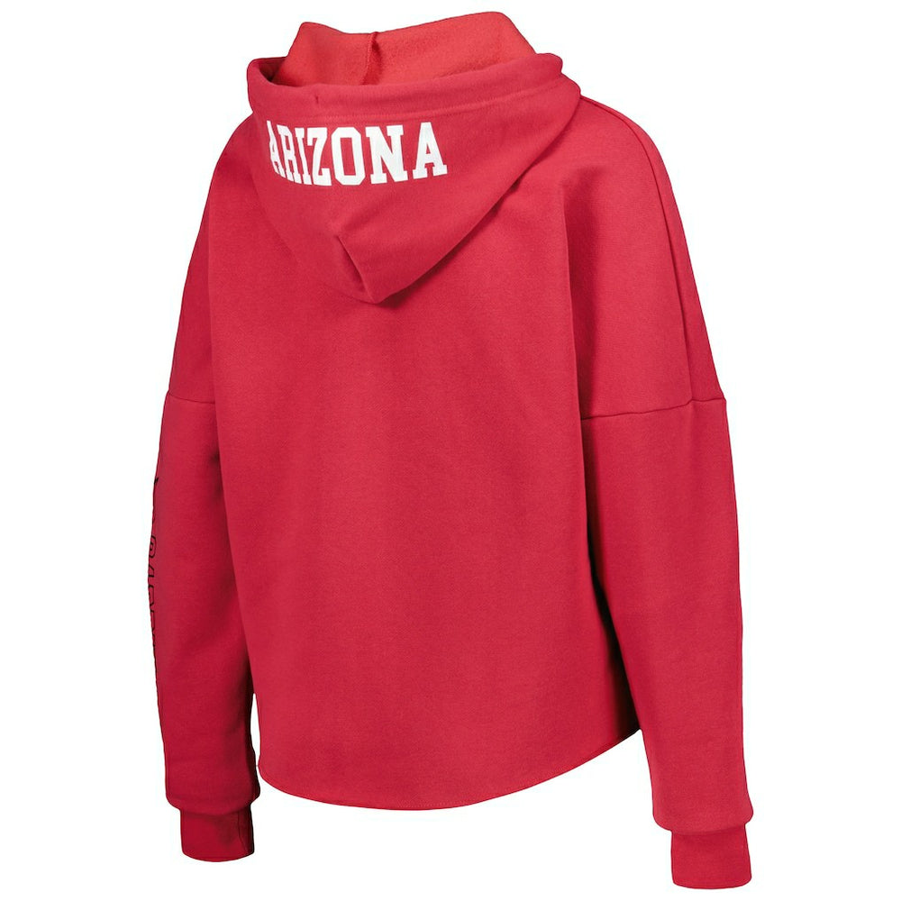 Arizona Cardinals New Era Women's Foil Sleeve Pullover Hoodie Cardinal - NFL
