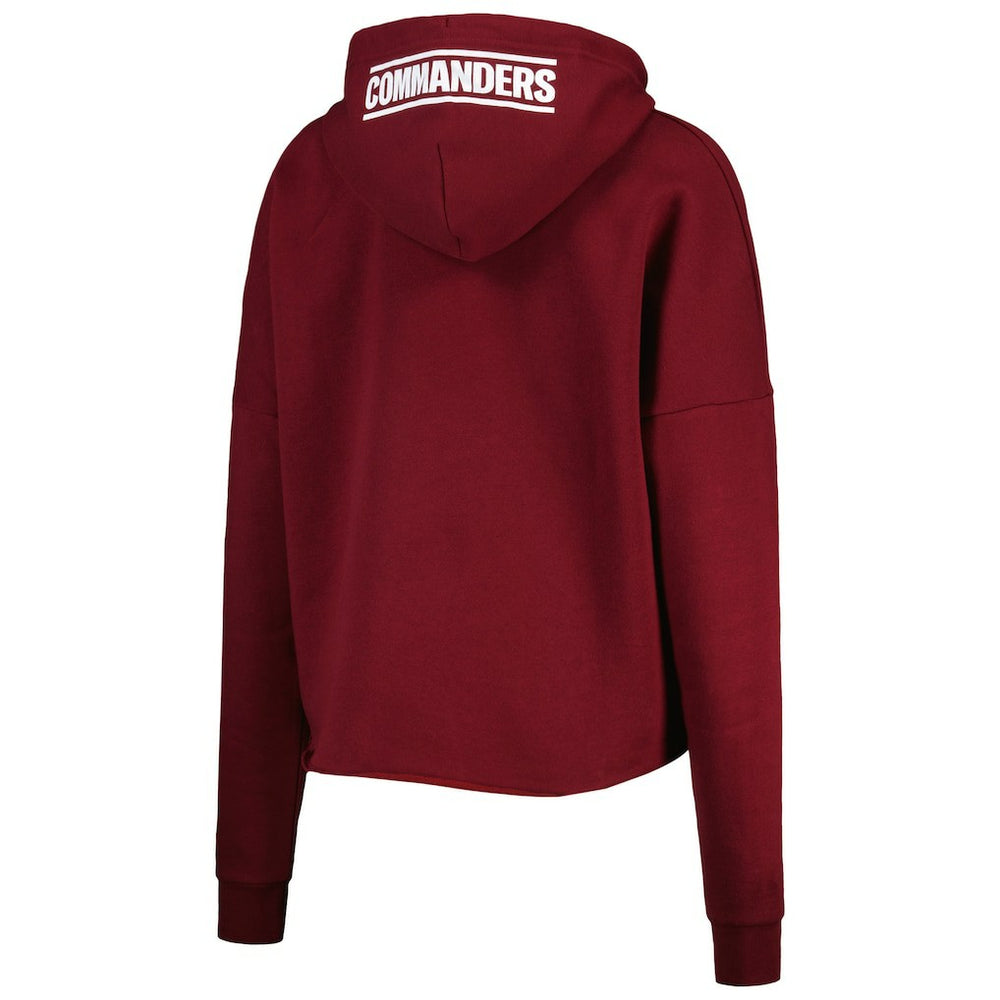 Washington Commanders New Era Women's Foil Sleeve Pullover Hoodie Burgundy - NFL