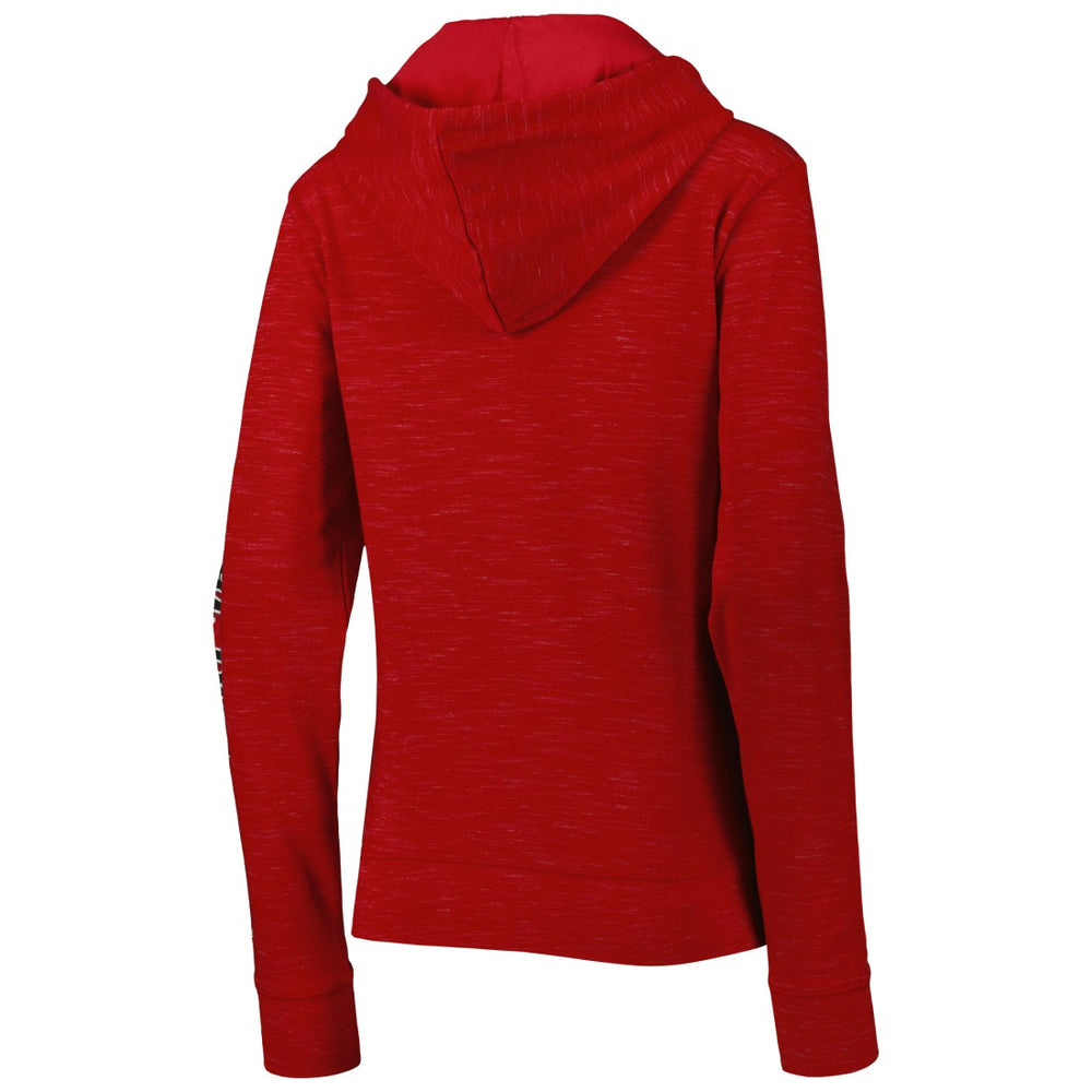 Tampa Bay Buccaneers New Era Women's Reverse Space-Dye Full-Zip Hoodie Red - NFL