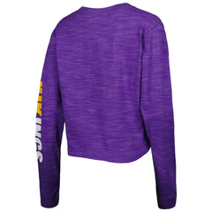 Minnesota Vikings New Era Women's Crop Long Sleeve T-Shirt Purple - NFL