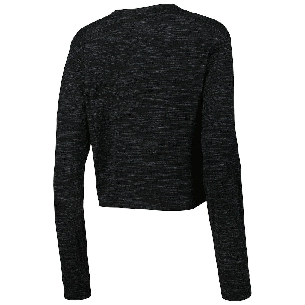 New Orleans Saints New Era Women's Crop Long Sleeve T-Shirt Black - NFL