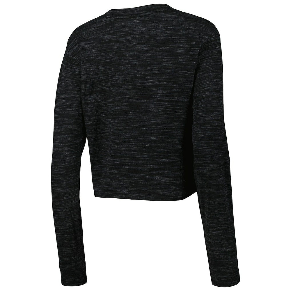 New Orleans Saints New Era Women's Crop Long Sleeve T-Shirt Black - NFL