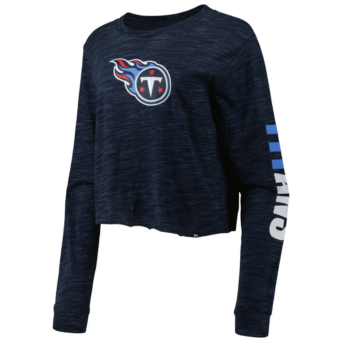 Tennessee Titans New Era Women's Crop Long Sleeve T-Shirt Navy - NFL