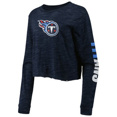 Tennessee Titans New Era Women's Crop Long Sleeve T-Shirt Navy - NFL