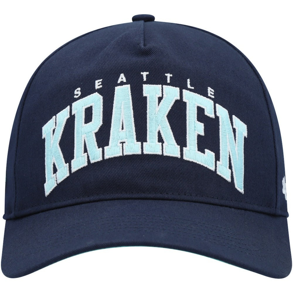 Seattle Kraken '47 Block Arch Hitch Snapback Hat Deep Sea Blue