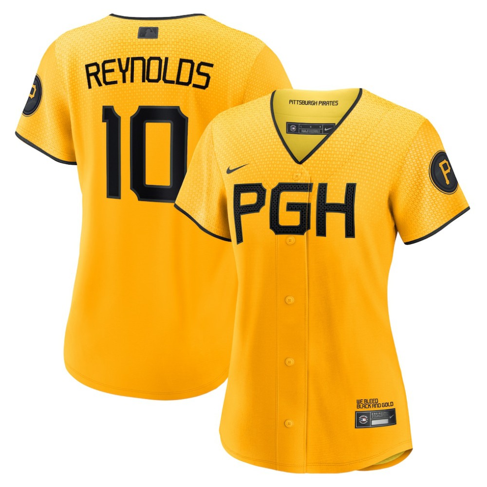 Bryan Reynolds Pittsburgh Pirates Nike Women's City Connect Replica Player Jersey Sale