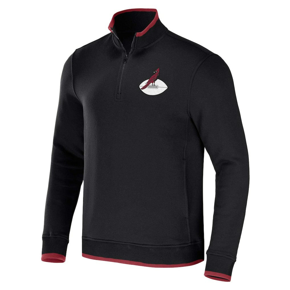 Arizona Cardinals NFL x Darius Rucker Collection Logo Quarter-Zip Top Black - Fanatics