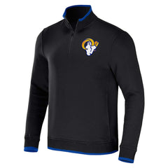 Los Angeles Rams NFL x Darius Rucker Collection Logo Quarter-Zip Top Black - Fanatics