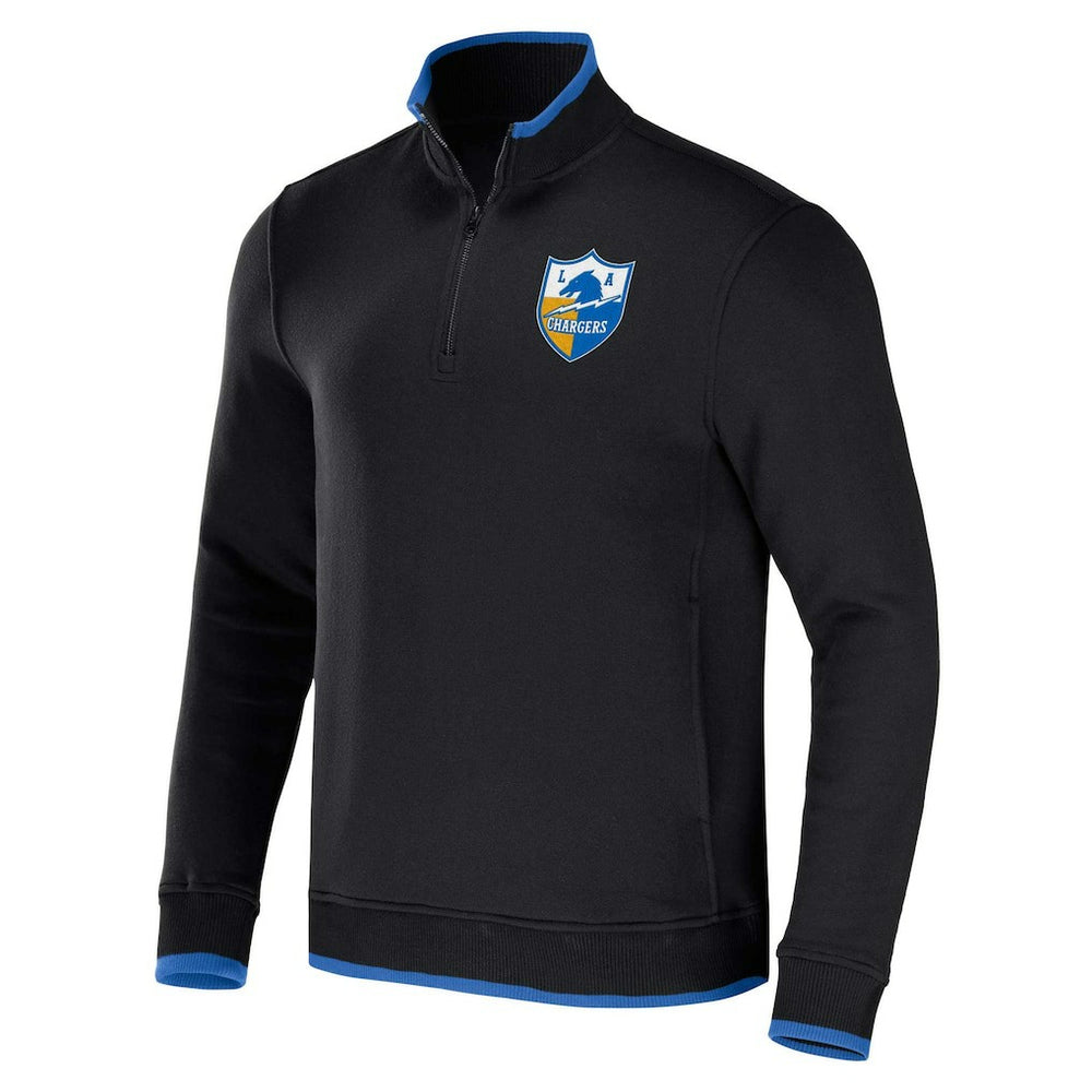 Los Angeles Chargers NFL x Darius Rucker Collection Logo Quarter-Zip Top Black - Fanatics