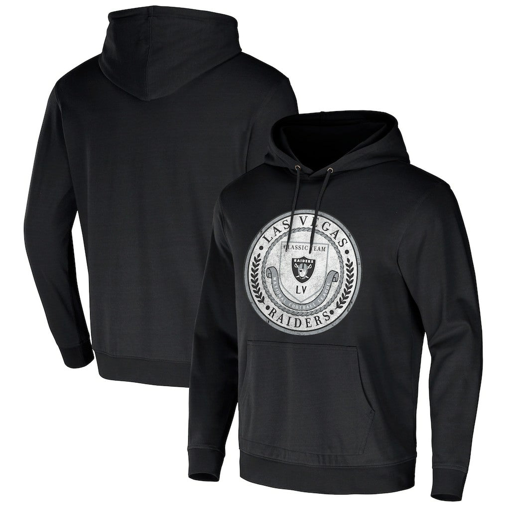 Las Vegas Raiders NFL x Darius Rucker Collection Washed Pullover Hoodie Black - Fanatics