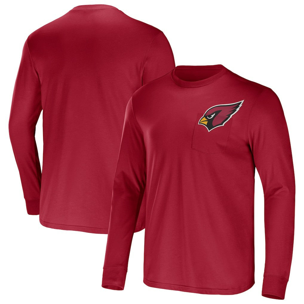Arizona Cardinals NFL x Darius Rucker Collection Team Long Sleeve Pocket T-Shirt Cardinal - Fanatics