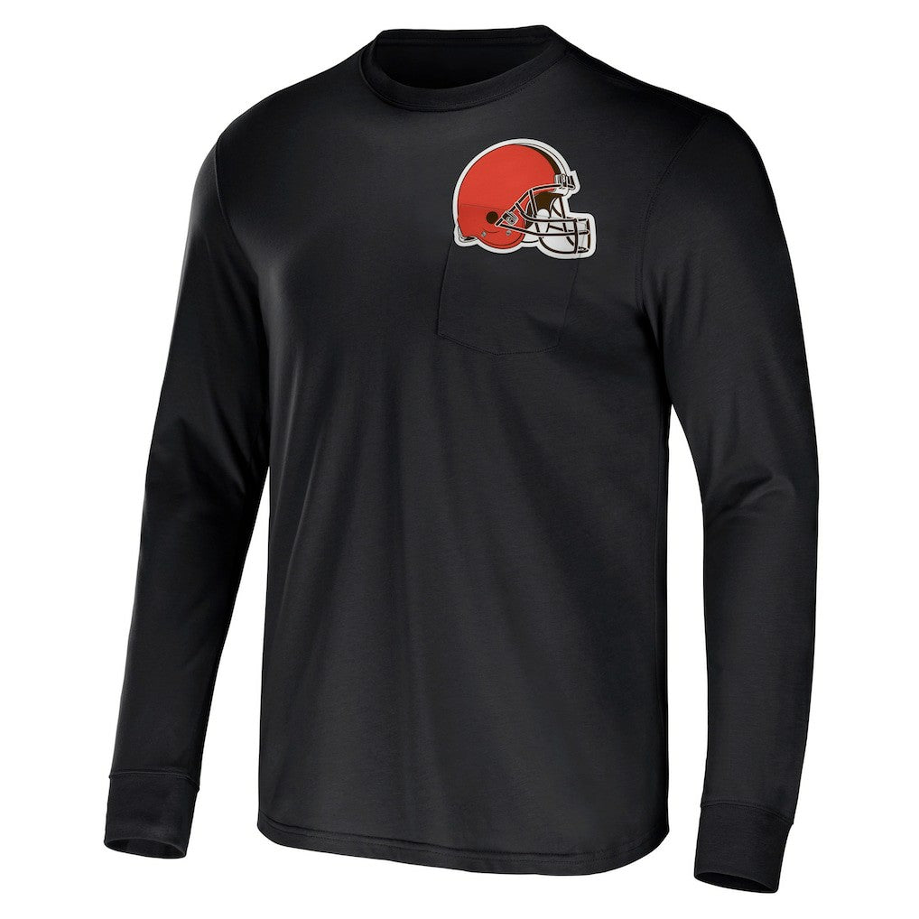 Cleveland Browns NFL x Darius Rucker Collection Team Long Sleeve Pocket T-Shirt Brown - Fanatics