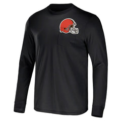 Cleveland Browns NFL x Darius Rucker Collection Team Long Sleeve Pocket T-Shirt Brown - Fanatics