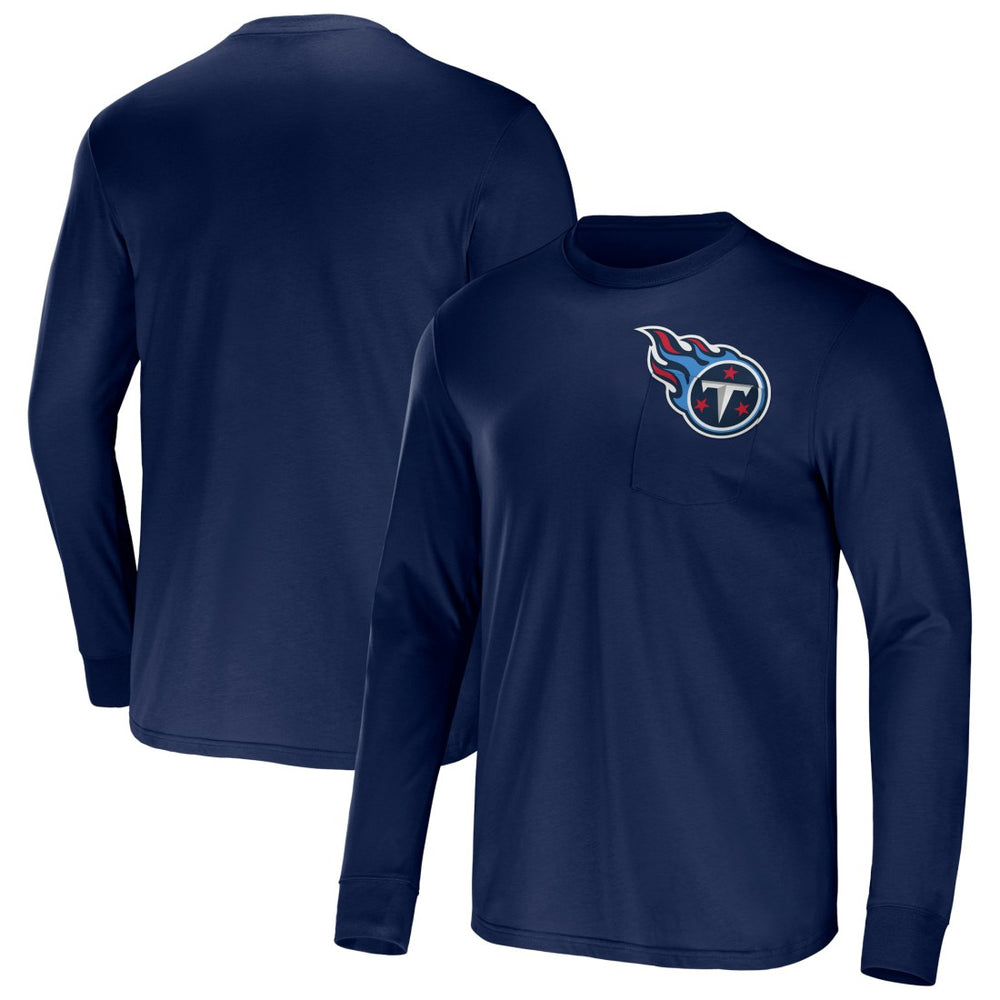Tennessee Titans NFL x Darius Rucker Collection Team Long Sleeve Pocket T-Shirt Navy - Fanatics