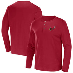 Arizona Cardinals NFL x Darius Rucker Collection Slub Jersey Henley Long Sleeve T-Shirt Cardinal - Fanatics