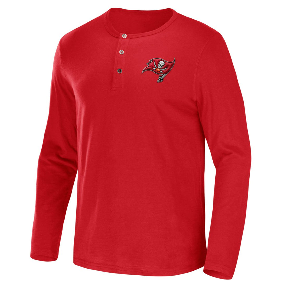 Tampa Bay Buccaneers NFL x Darius Rucker Collection Slub Jersey Henley Long Sleeve T-Shirt Red - Fanatics