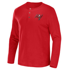 Tampa Bay Buccaneers NFL x Darius Rucker Collection Slub Jersey Henley Long Sleeve T-Shirt Red - Fanatics