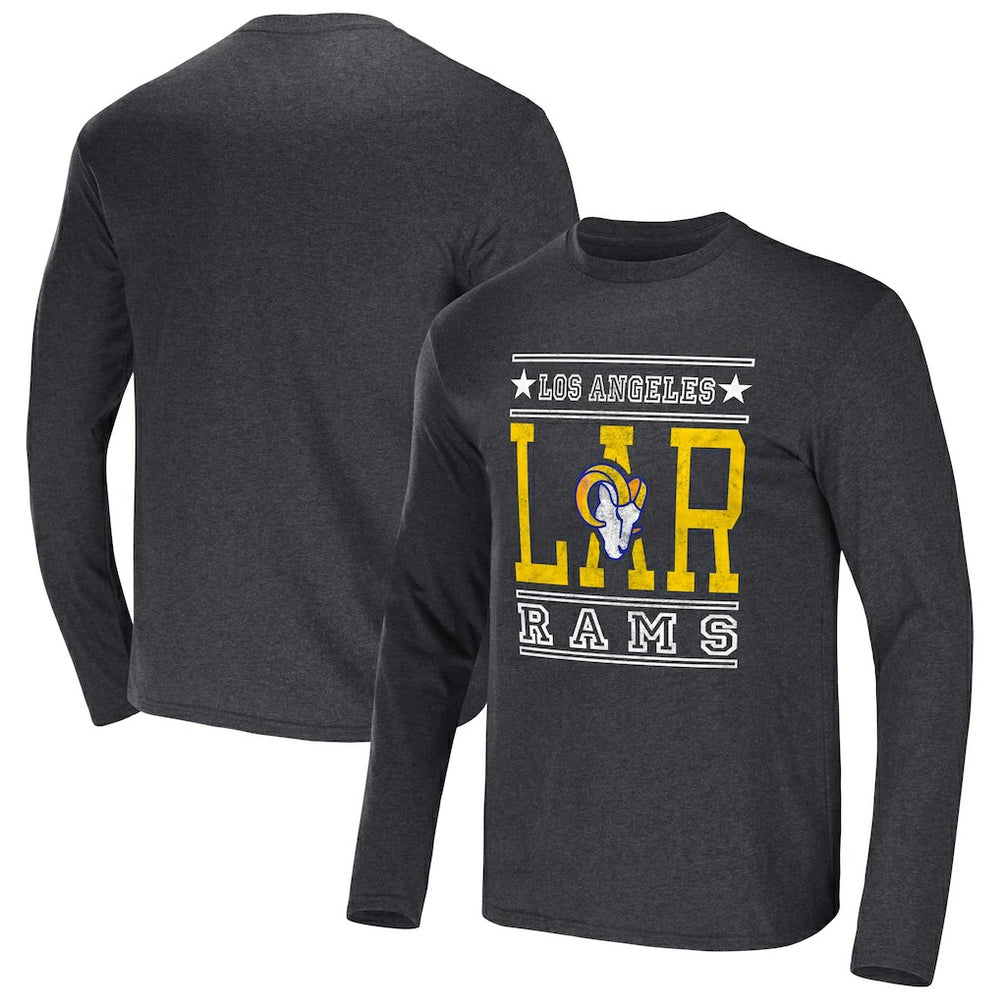 Los Angeles Rams NFL x Darius Rucker Collection Long Sleeve T-Shirt Heathered Charcoal - Fanatics