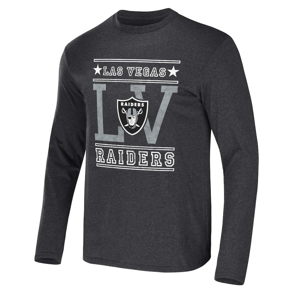 Las Vegas Raiders NFL x Darius Rucker Collection Long Sleeve T-Shirt Heathered Charcoal - Fanatics