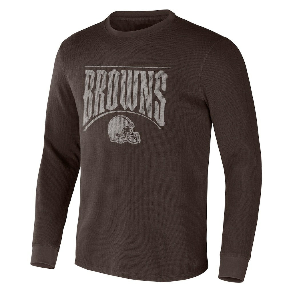 Cleveland Browns NFL x Darius Rucker Collection Long Sleeve Thermal T-Shirt Brown - Fanatics