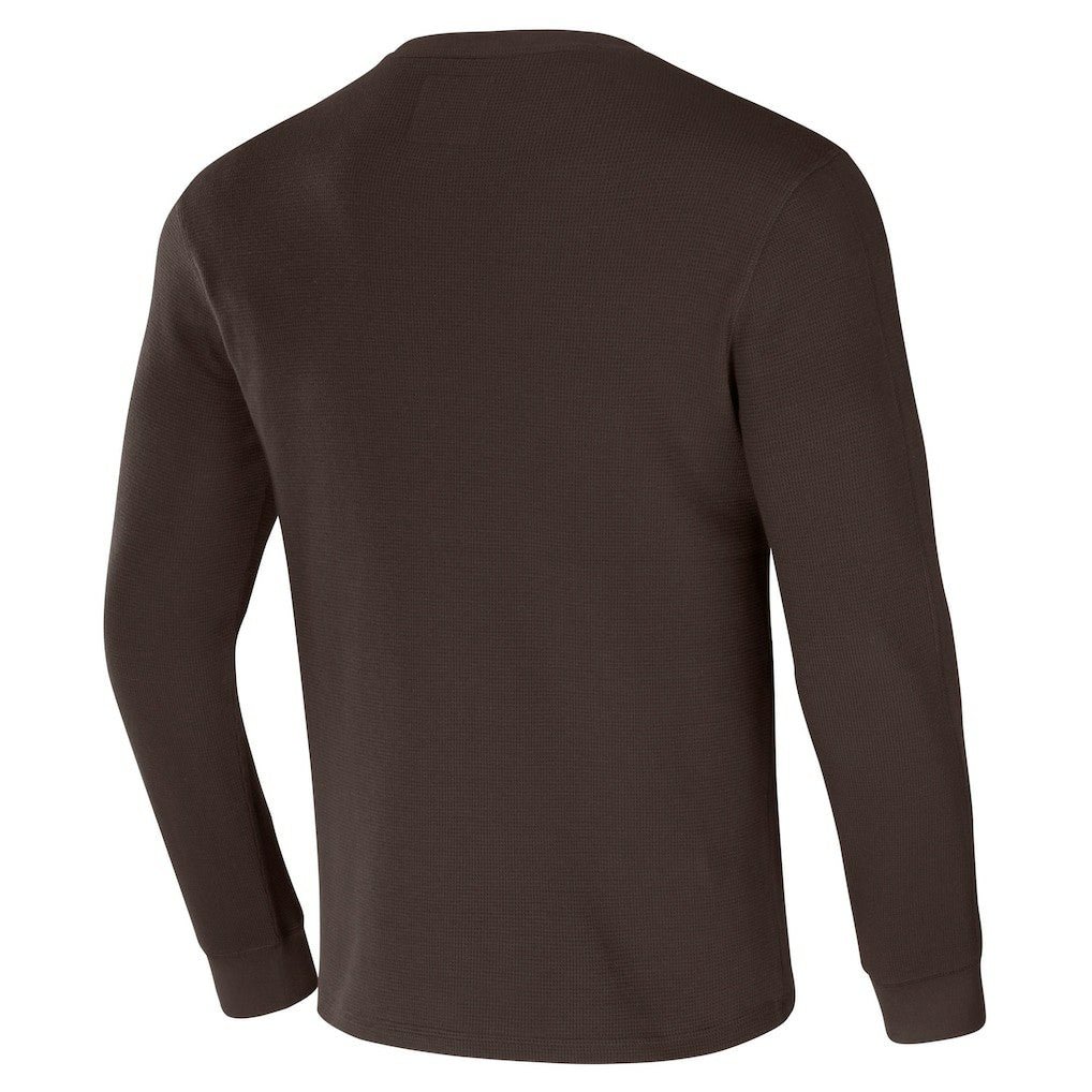 Cleveland Browns NFL x Darius Rucker Collection Long Sleeve Thermal T-Shirt Brown - Fanatics
