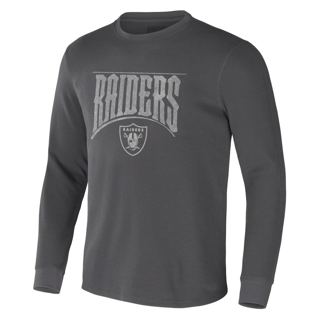 Las Vegas Raiders NFL x Darius Rucker Collection Long Sleeve Thermal T-Shirt Charcoal - Fanatics