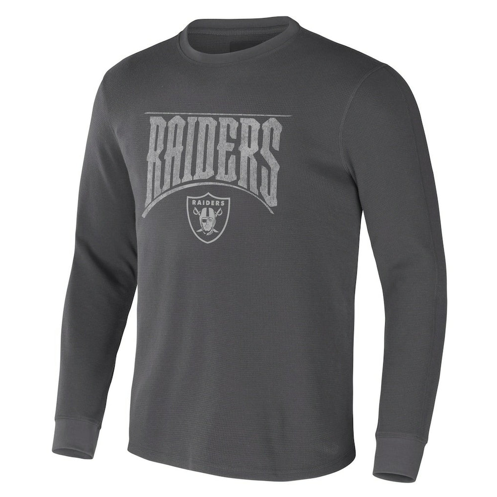 Las Vegas Raiders NFL x Darius Rucker Collection Long Sleeve Thermal T-Shirt Charcoal - Fanatics