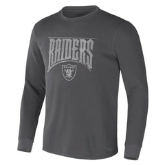 Las Vegas Raiders NFL x Darius Rucker Collection Long Sleeve Thermal T-Shirt Charcoal - Fanatics