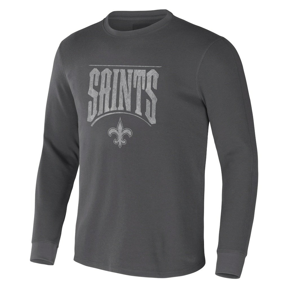 New Orleans Saints NFL x Darius Rucker Collection Long Sleeve Thermal T-Shirt Charcoal - Fanatics