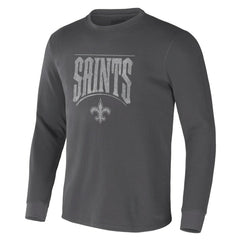 New Orleans Saints NFL x Darius Rucker Collection Long Sleeve Thermal T-Shirt Charcoal - Fanatics