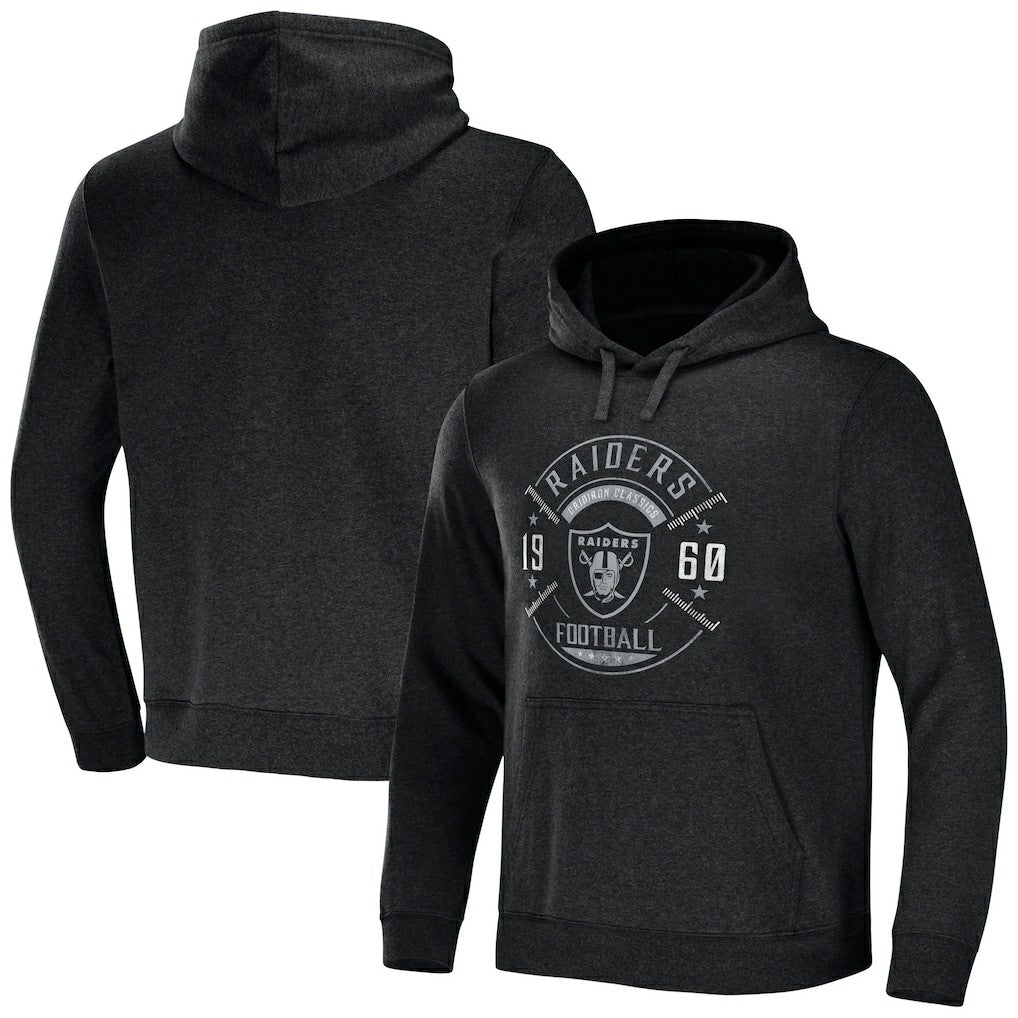 Las Vegas Raiders NFL x Darius Rucker Collection Radar Pullover Hoodie Heather Charcoal - Fanatics
