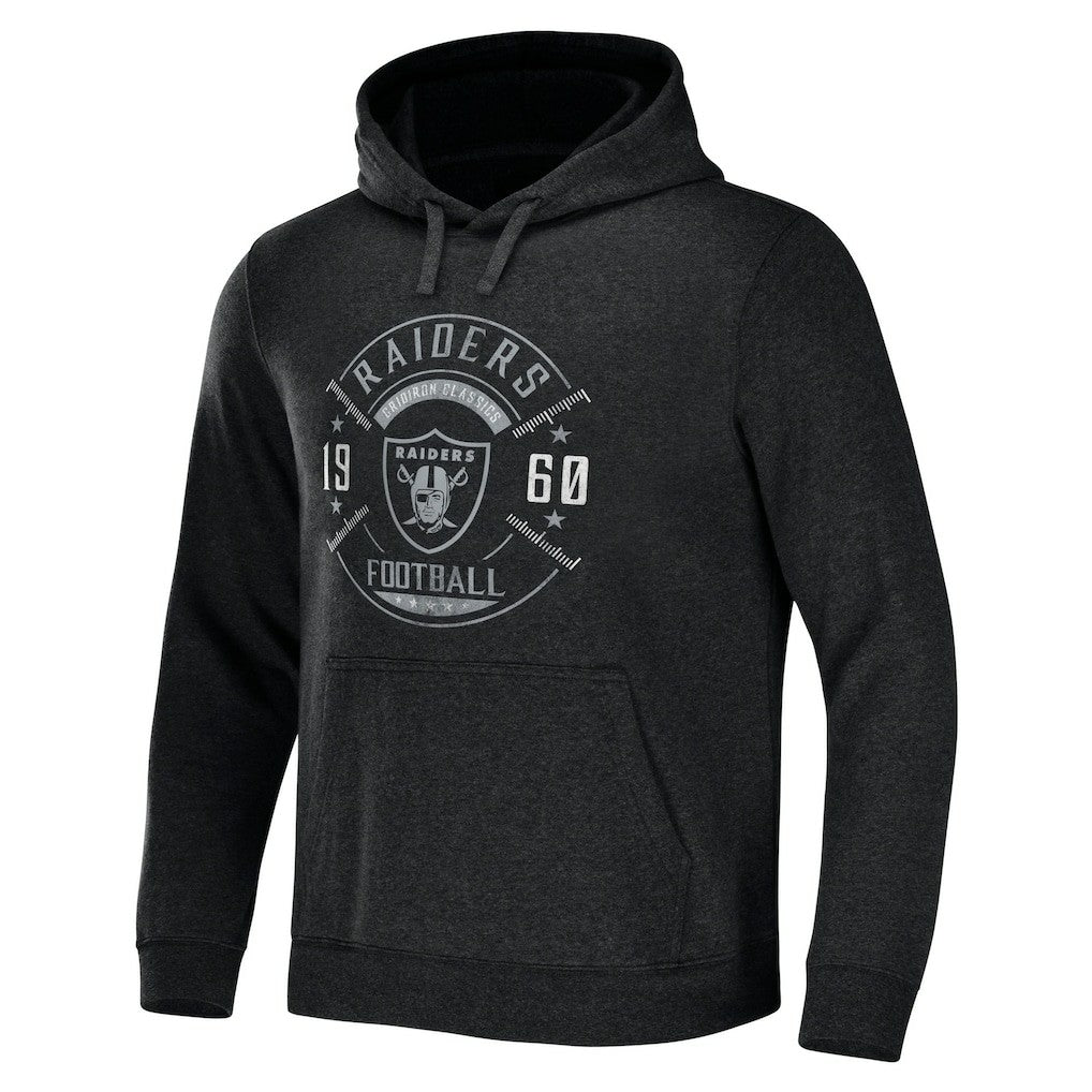 Las Vegas Raiders NFL x Darius Rucker Collection Radar Pullover Hoodie Heather Charcoal - Fanatics