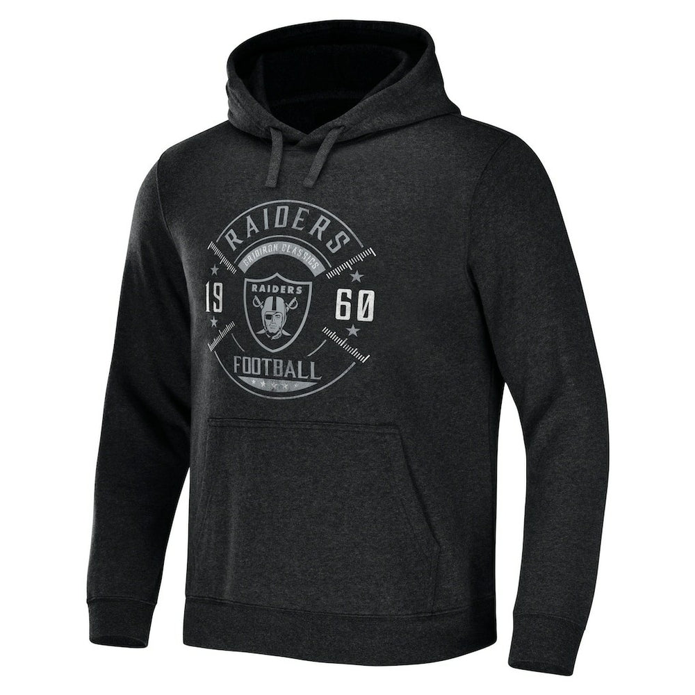 Las Vegas Raiders NFL x Darius Rucker Collection Radar Pullover Hoodie Heather Charcoal - Fanatics