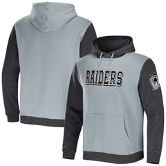 Las Vegas Raiders NFL x Darius Rucker Collection Colorblock Pullover Hoodie Gray/Charcoal - Fanatics