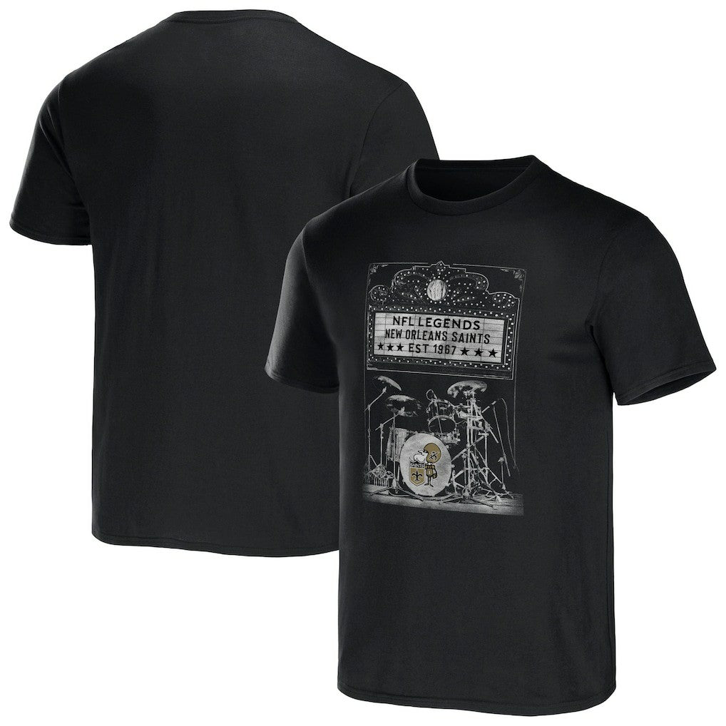 New Orleans Saints NFL x Darius Rucker Collection Band T-Shirt Black - Fanatics
