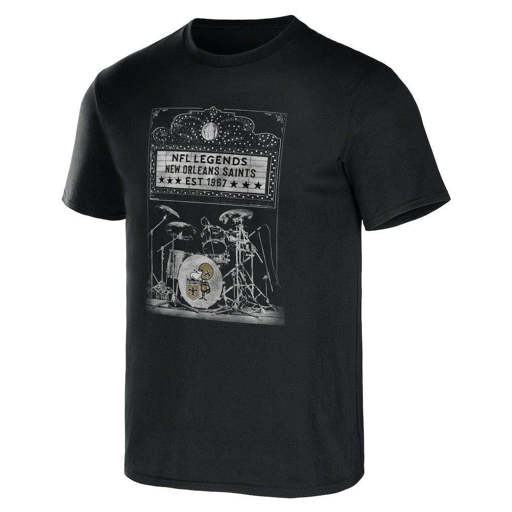 New Orleans Saints NFL x Darius Rucker Collection Band T-Shirt Black - Fanatics