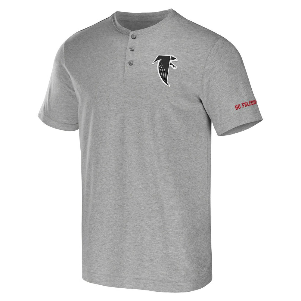 Atlanta Falcons NFL x Darius Rucker Collection Henley T-Shirt Heather Gray - Fanatics