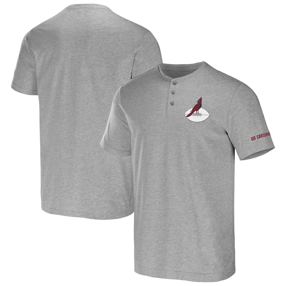 Arizona Cardinals NFL x Darius Rucker Collection Henley T-Shirt Heather Gray - Fanatics
