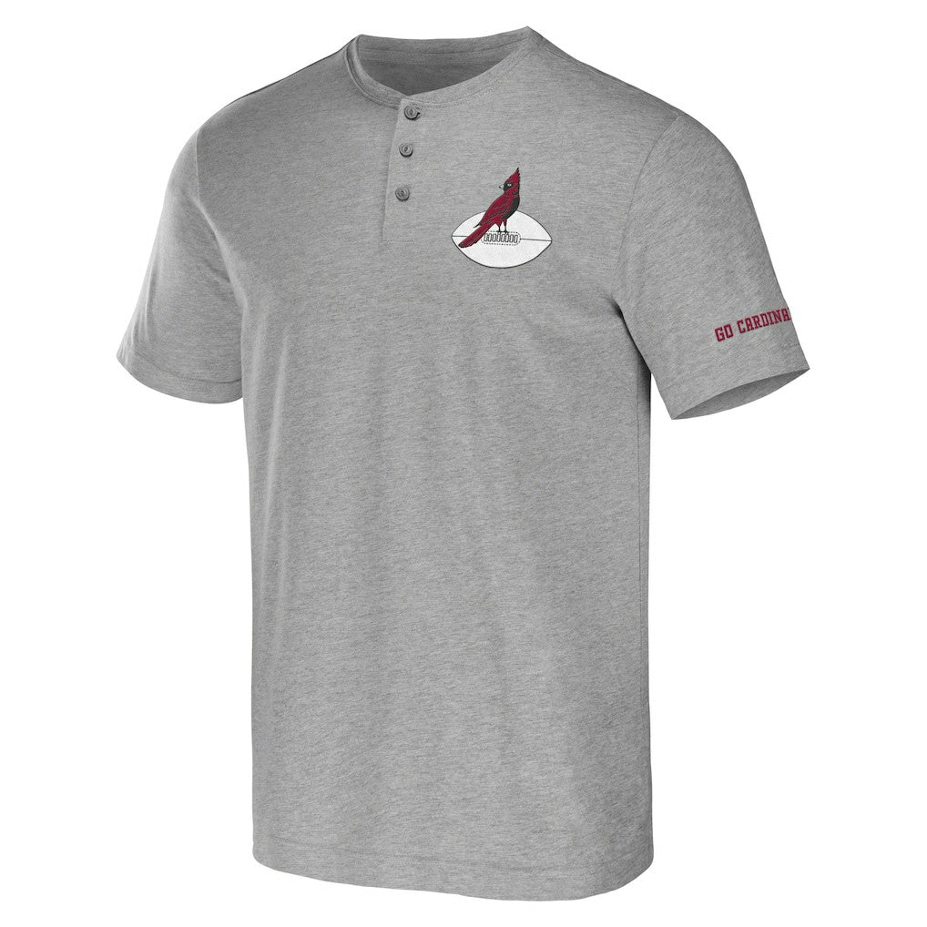 Arizona Cardinals NFL x Darius Rucker Collection Henley T-Shirt Heather Gray - Fanatics
