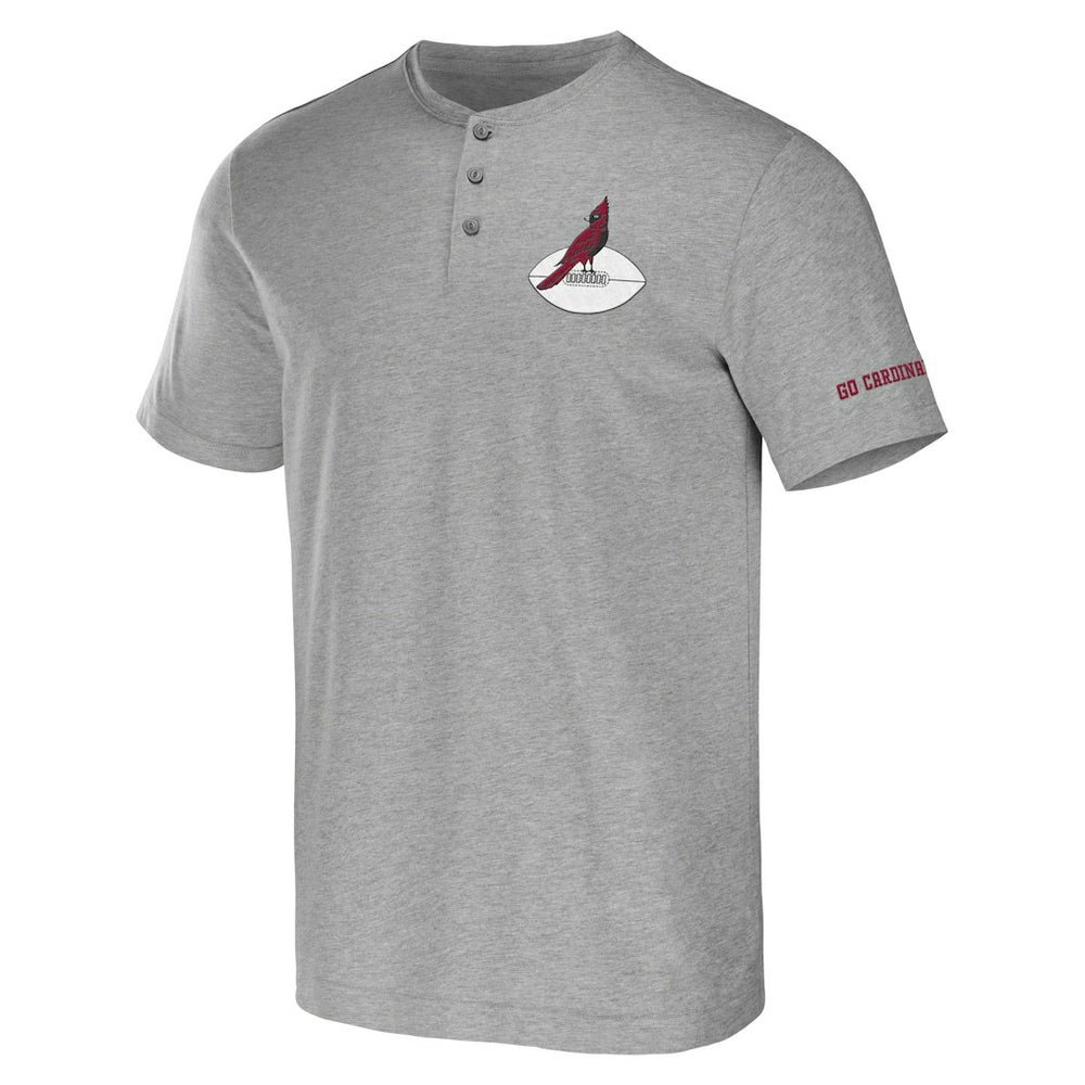 Arizona Cardinals NFL x Darius Rucker Collection Henley T-Shirt Heather Gray - Fanatics