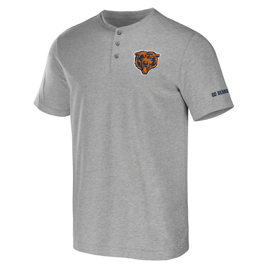 Chicago Bears NFL x Darius Rucker Collection Henley T-Shirt Heather Gray - Fanatics